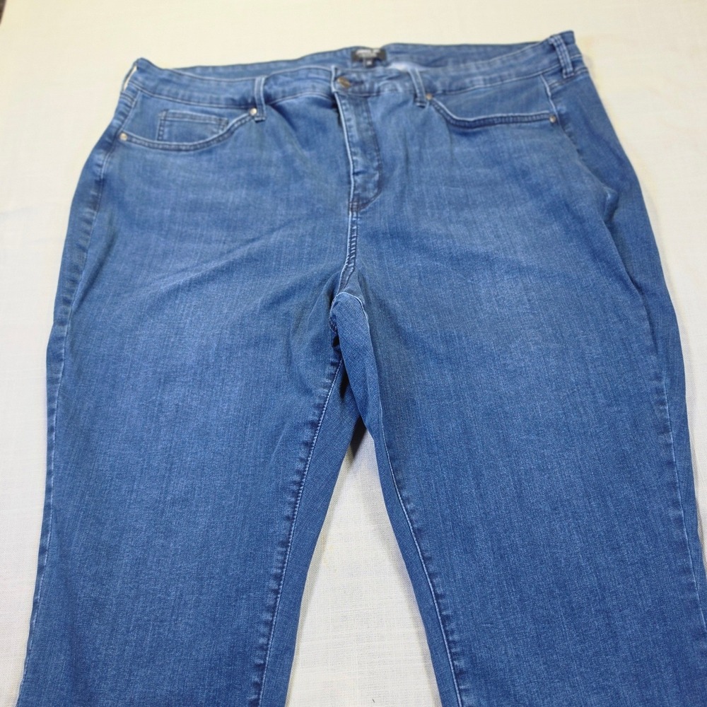 NYDJ Curves 360 Skinny Jeans Blue High Rise Plus Size 24 CMTE2933